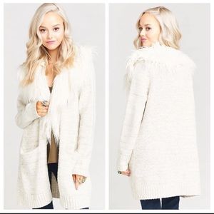 Show Me Your Mumu Fur Collar Roadie Cardigan